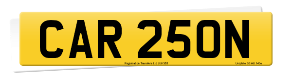 Registration number CAR 250N